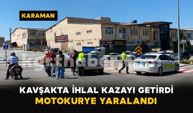 Kavşakta İhlal Kazayı Getirdi: Motokurye Yaralandı