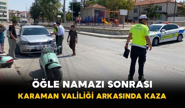 Öğle Namazı Sonrası Karaman Valiliği Arkasında Kaza