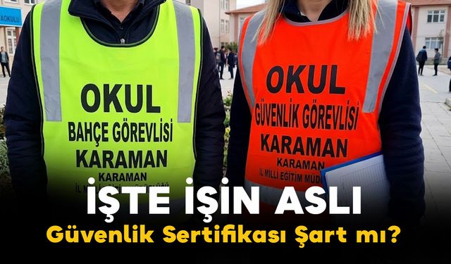 Okul Bahçe Görevlisi Alımında Sertifika Şartı Var mı?