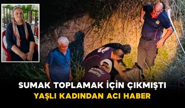 Sumak Toplamak İçin Çıkmıştı: Yaşlı Kadından Acı Haber