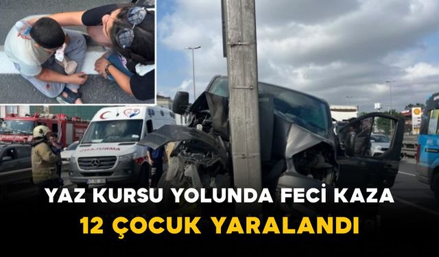 Yaz Kursu Yolunda Feci Kaza! 12 Çocuk Yaralandı
