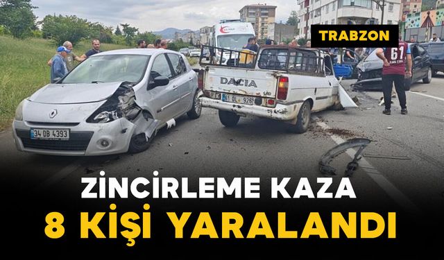 Zincirleme trafik kazası: 8 yaralı