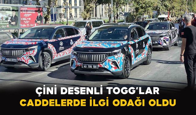 Çini Desenli TOGG’lar Caddelerde İlgi Odağı Oldu