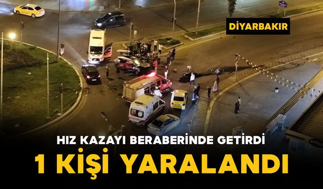 Hız, kazayı beraberinde getirdi: 1 yaralı