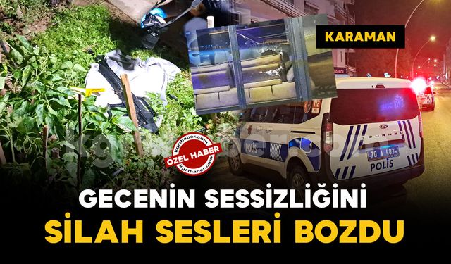 Karaman’da açılan ateş sonucu bir iş yeri zarar gördü
