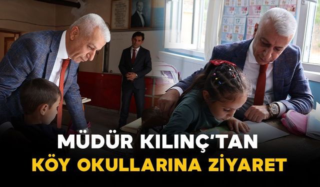 Karaman'da Müdür Kılınç 4 köy okulunu ziyaret etti