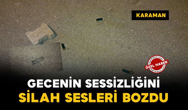 Karaman'da silah sesleri ekipleri harekete geçirdi: 1 iş yeri zarar gördü