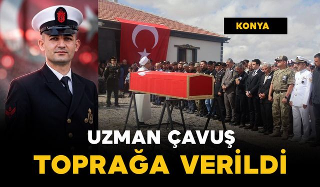 Konya'da düğünde tabancadan çıkan kurşunla ölen uzman çavuş defnedildi