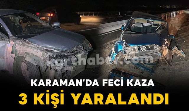 Ortalığın savaş alanına döndüğü kazada 3 kişi yaralandı