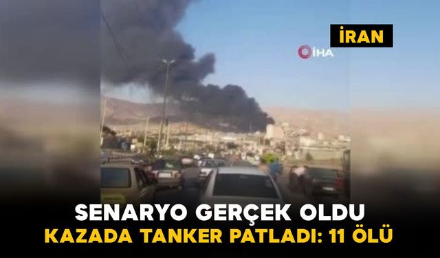 Zincirleme trafik kazasına karışan yakıt tankeri patladı: 11 ölü