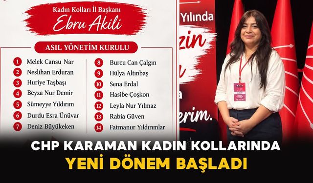 CHP Karaman kadın kollarında yeni dönem başladı