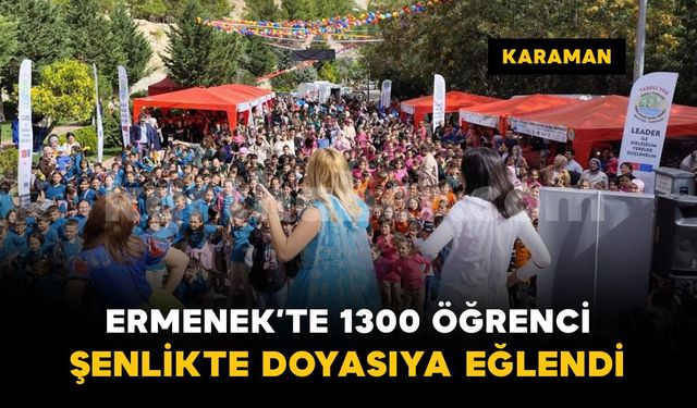 Ermenek'te dev çocuk şenliği: Yaklaşık 1300 öğrenci doyasıya eğlendi