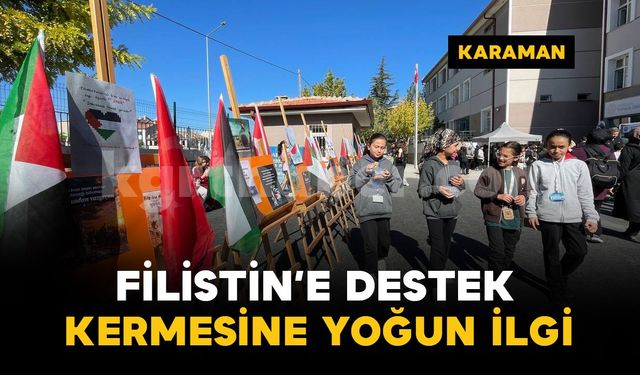 Karaman'da Filistin'e destek kermesine yoğun ilgi