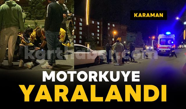 Karaman’da kaza: motokurye yaralandı