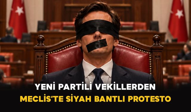 Yeni Partili vekillerden Meclis’te siyah bantlı protesto