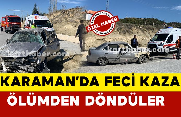Karaman-Mersin yolunda kontrolden çıkan otomobil takla attı: 2 yaralı