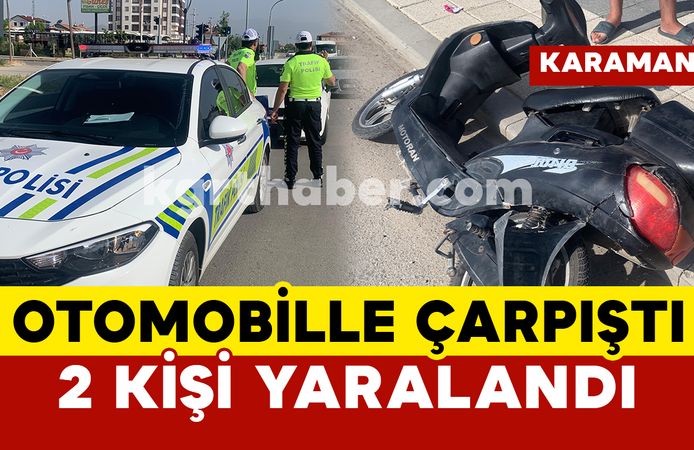 Karaman’da elektrikli bisikletle otomobil çarpıştı: 2 yaralı