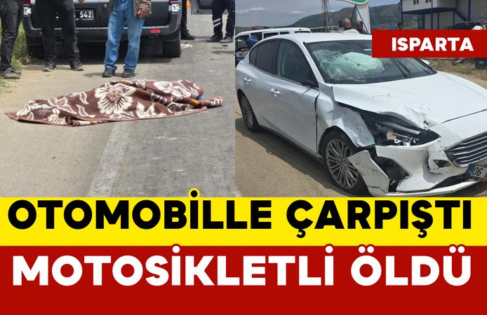 Otomobille çarpışan motosikletli öldü