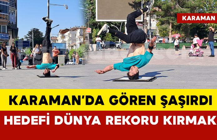Mersin Mut'ta yaşayan genç yaptığı dans ile rekor kırmayı hedefliyor