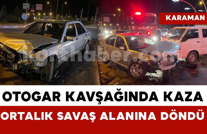 Karaman otogar kavşağı karıştı: 1 yaralı