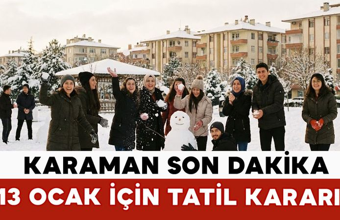 Karaman'da Eğitime Kar Tatili