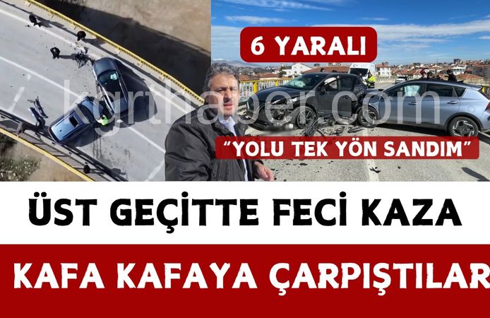 Karaman'da Üst Geçitte Kaza: 6 Yaralı
