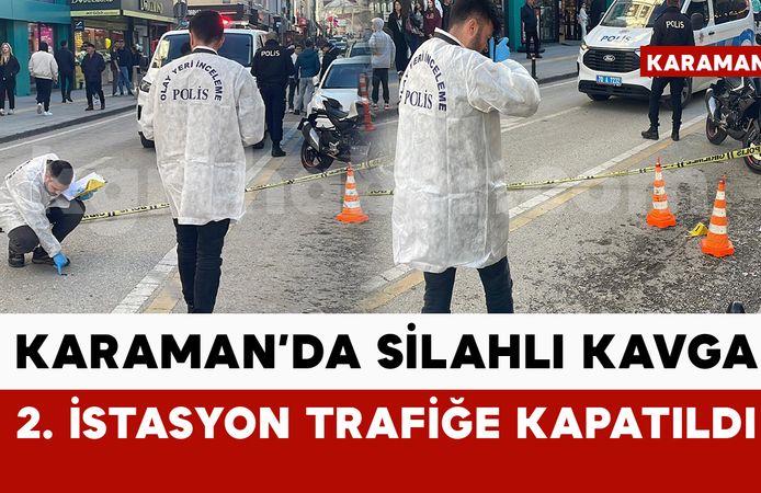 Şehrin en işlek caddesinde silahlı kavga