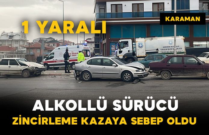 Alkollü sürücü zincirleme kazaya neden oldu: 25 bin lira ceza kesildi