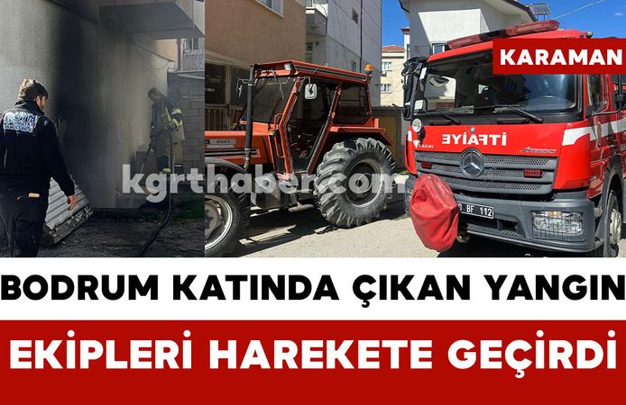 Bodrum Katında Çıkan Yangın İtfaiyeyi Harekete Geçirdi