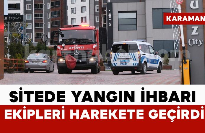Karaman’da yangın ihbarı ekipleri harekete geçirdi