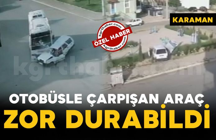 Kazada kontrolden çıkan otomobil kaldırıma çıktı: O anlar saniye saniye görüntülendi