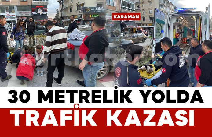 Kontrolden çıkan otomobil dubalara çarptı: 1 yaralı