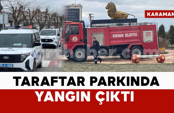 Taraftar Parkı’ndaki yangın itfaiye ekiplerince söndürüldü