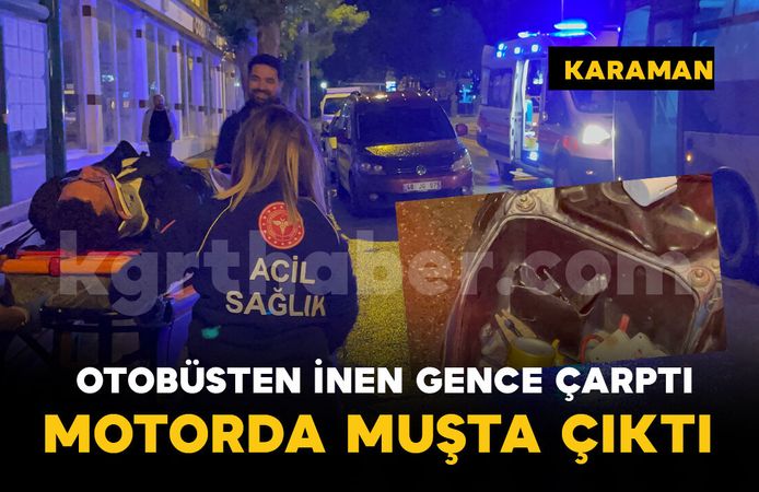 Elektrikli bisikletin çarptığı yaya yaralandı; sürücünün aracından muşta çıktı