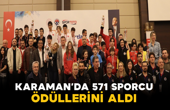 Karaman’da 571 Sporcu Ödüllerini Aldı