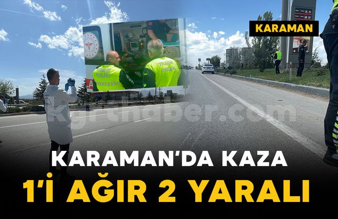 Karaman'da elektrikli bisiklet devrildi: 1'i ağır 2 yaralı