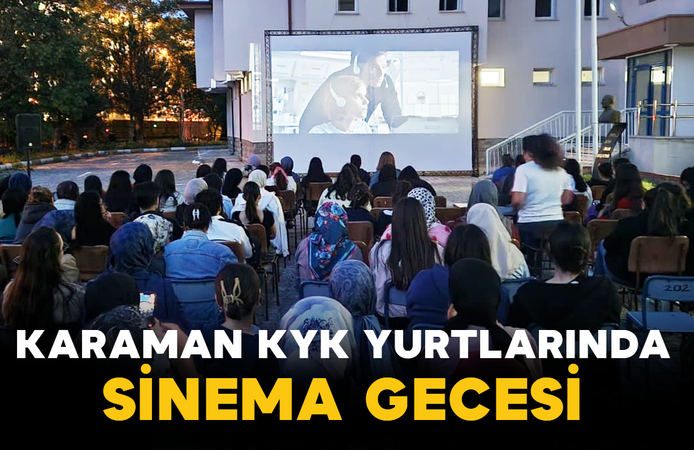 Karaman KYK Yurtlarında Sinema Gecesi