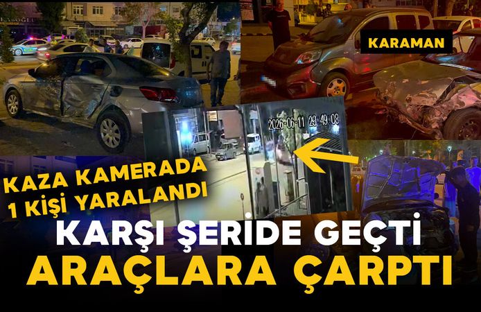 Kontrolden çıkan pikap karşı şeride geçerek park halindeki araçlara çarptı: 1 yaralı