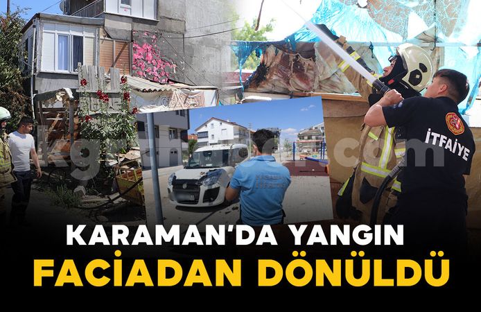 Apartman müştemilatında yangın çıktı, park halindeki araç zarar gördü