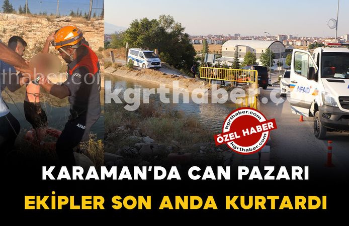 Karaman'da Sulama Kanalında Can Pazarı: Akıntıya Kapılan Çocukları İtfaiye ve AFAD Kurtardı