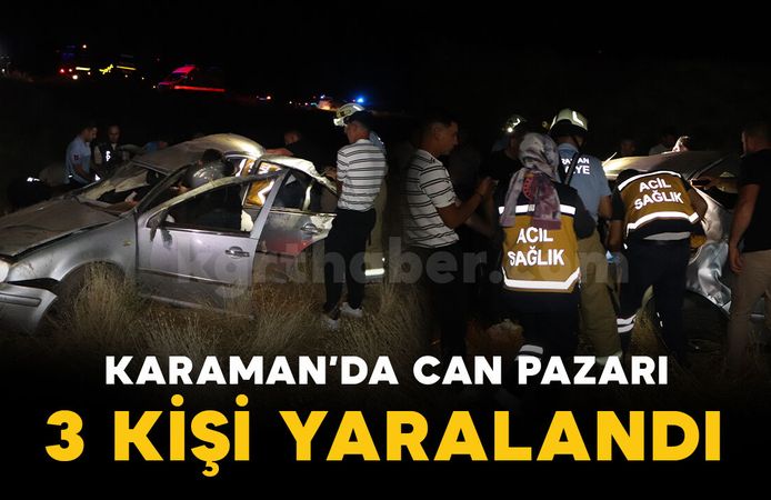 Kontrolden çıkan otomobil şarampole takla attı: 3 yaralı