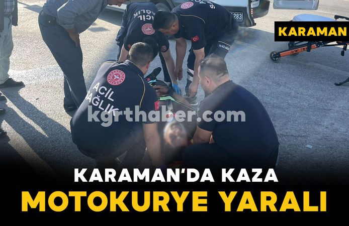 Köprülü kavşak altında motosiklet ile otomobil çarpıştı: 1 yaralı