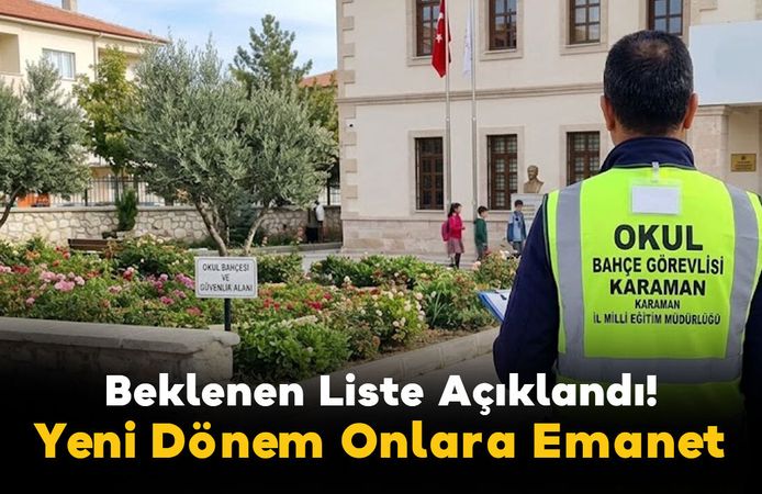Karaman'da Okul Bahçe Görevlisi Sonuçları Belli Oldu