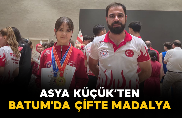 Karamanlı Sporcu Asya Küçük’ten Batum’da Çifte Madalya