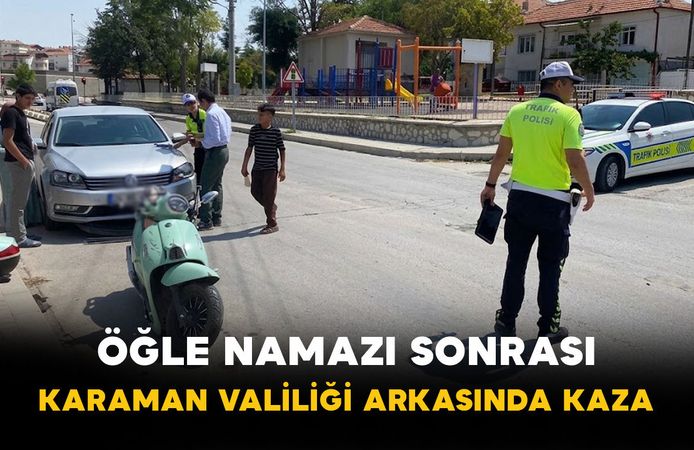 Öğle Namazı Sonrası Karaman Valiliği Arkasında Kaza