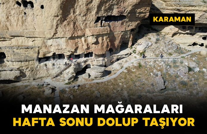 Asırlık Manazan Mağaraları hafta sonu dolup taşıyor