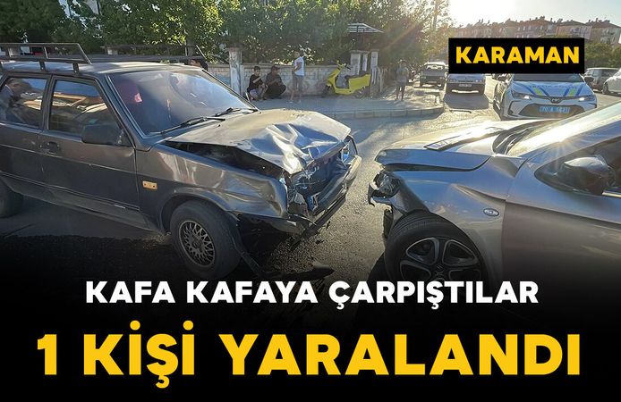 Kafa kafaya çarpıştılar: 1 yaralı