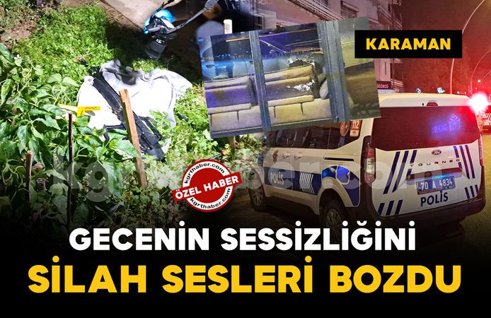 Karaman’da açılan ateş sonucu bir iş yeri zarar gördü