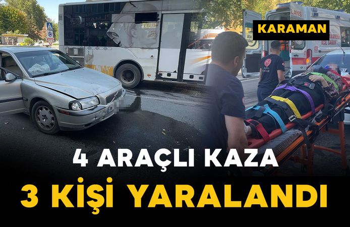 Karaman'da zincirleme kaza: 3 yaralı