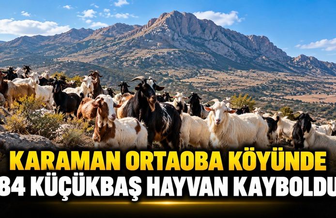Karaman Ortaoba köyünde 84 küçükbaş hayvan kayboldu